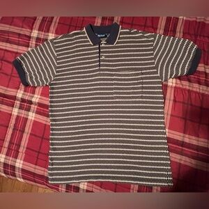 Classic Navy Pattern Polo Shirt